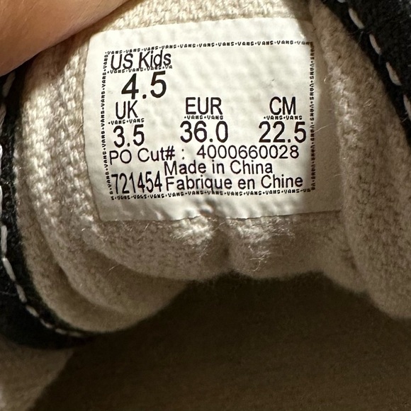 Vans Us Kids Black,White, colorful Old Skool Sneakers with Design Size-4.5(kids) - Picture 5 of 6